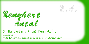 menyhert antal business card